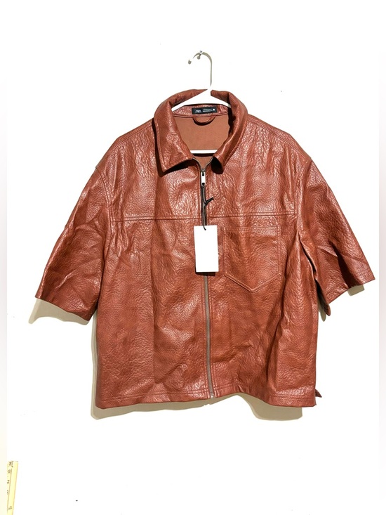 Zara Other - NWT Zara Men’s Brown Faux Leather Zip Up Jacket Size Large